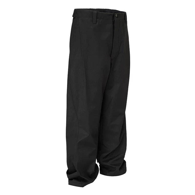 F2CE Unisex High Street Wide-Leg Casual Trousers, Clean Fit Relaxed Straight-Leg Pants, Minimalist Streetwear