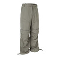 F2CE trendy knee high pocket pleated casual pants, high street Vibe assault pants, loose straight leg workwear pants