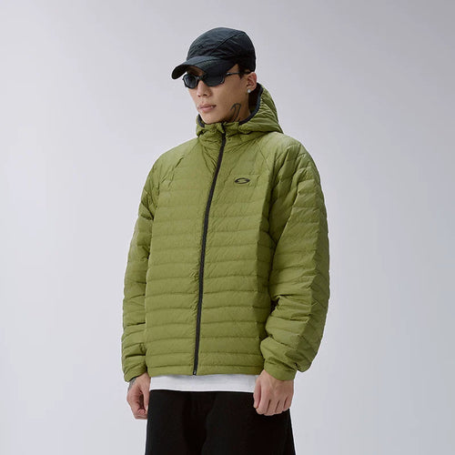F2CE American trend 90 white duck down hooded pork ribs lightweight outdoor down jacket men's winter couple top jacket