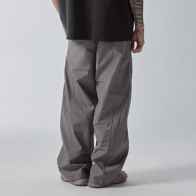 F2CE functional workwear pants with spliced hollow out casual pants, loose men's American trend, Vibe style high street pants, spring and summer