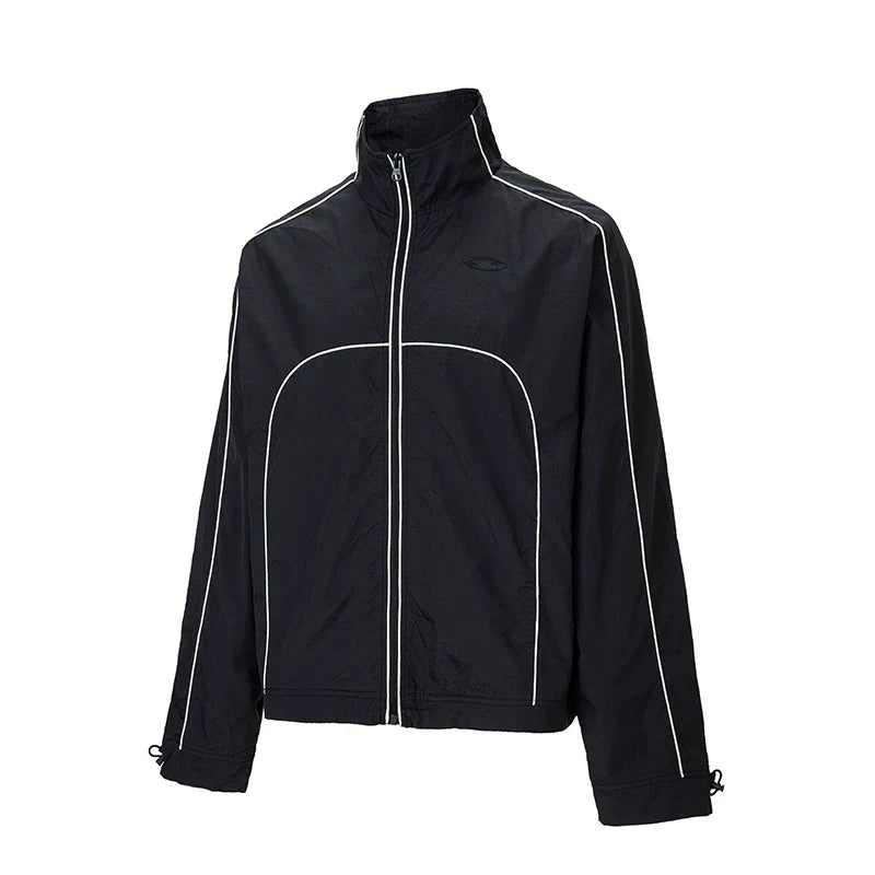 F2CE patchwork jacket embroidered loose and wide style trendy sports and leisure versatile autumn top stand up collar zipper jacket