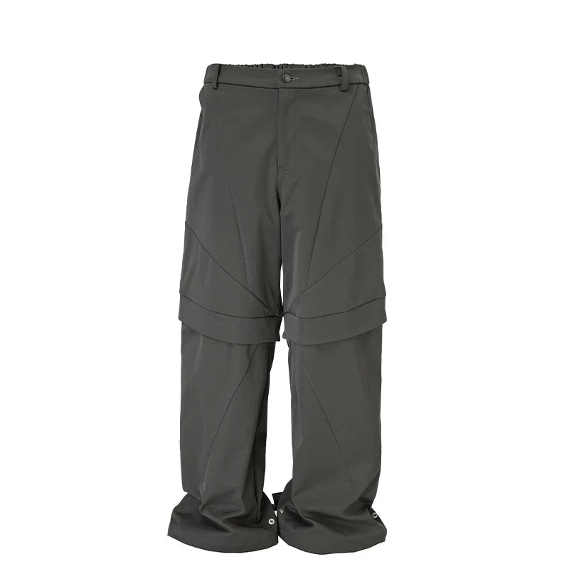 F2CE split splicing functional workwear casual pants autumn and winter loose wide leg American trend Vibe style high street pants
