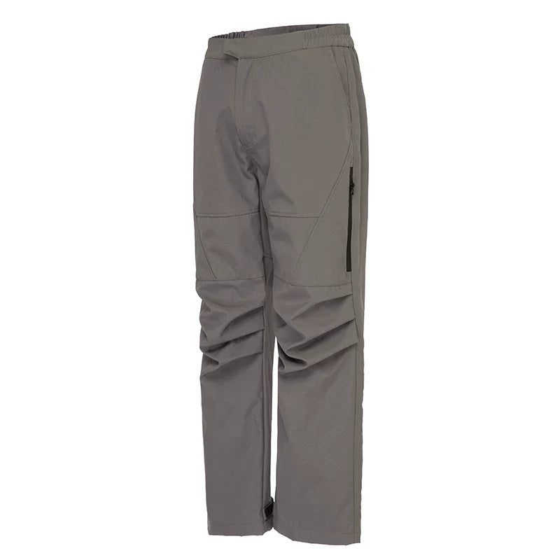 F2CE Nylon Knee Fold Thickened High Street Vibe Work Pants Loose Straight Pocket Parachute Pants Casual Pants