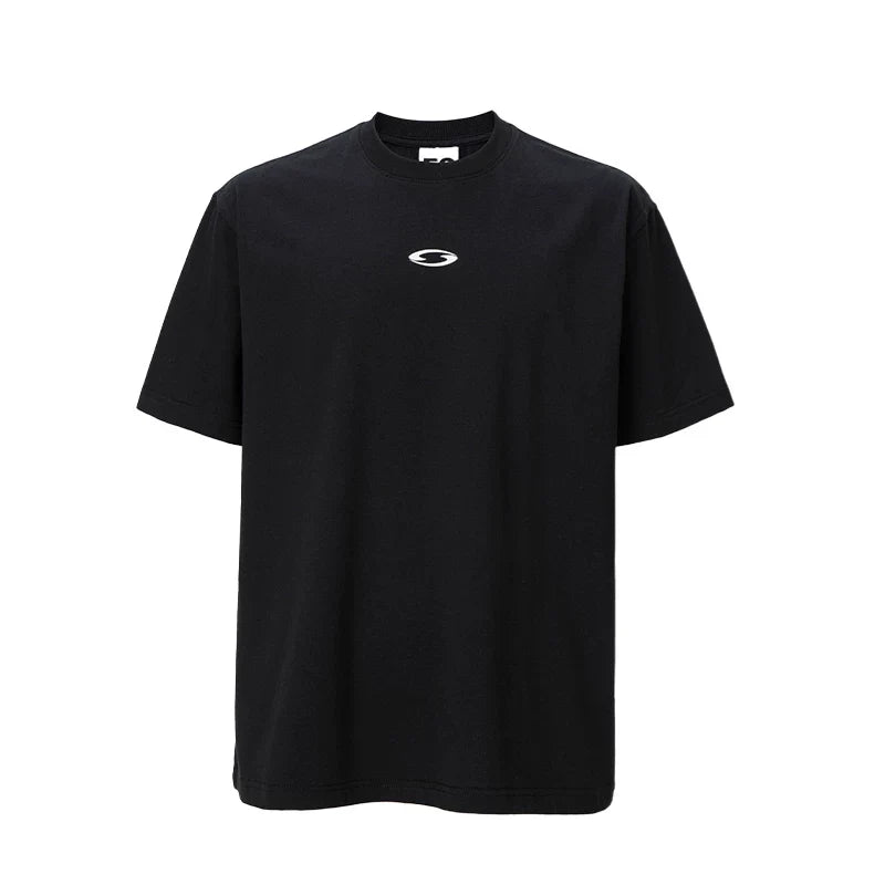 F2CE basic logo printed couple short sleeved heavy loose retro cleanfit simple versatile T-shirt for men and women