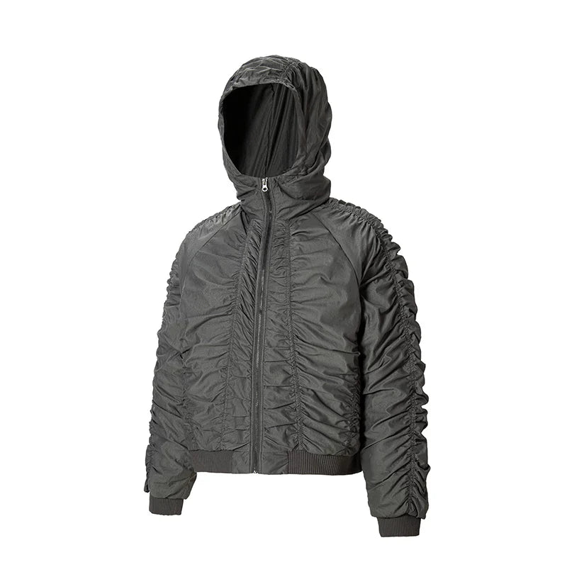 F2CE pleated retro bomber loose cotton jacket, American trend flight jacket, thick and warm M1 cotton jacket