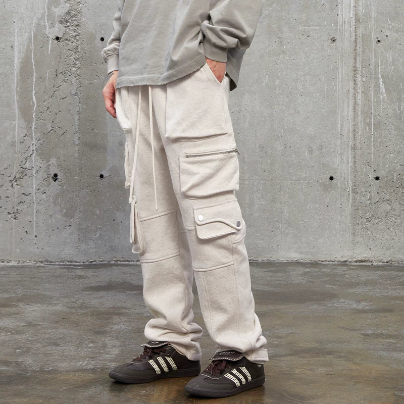 F2CE Gun Bag Tactical Vibe Function Multi Zipper Three Dimensional Pocket Work Pants Casual Loose All Cotton Straight leg Guard Pants