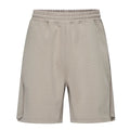 F2CE solid color casual pants beach five quarter pants men's deconstruction splicing embroidery versatile basic trend loose shorts