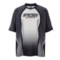 F2CE trendy short sleeved moisture absorbing quick drying retro casual patchwork printed contrasting color jersey sports top men's T-shirt