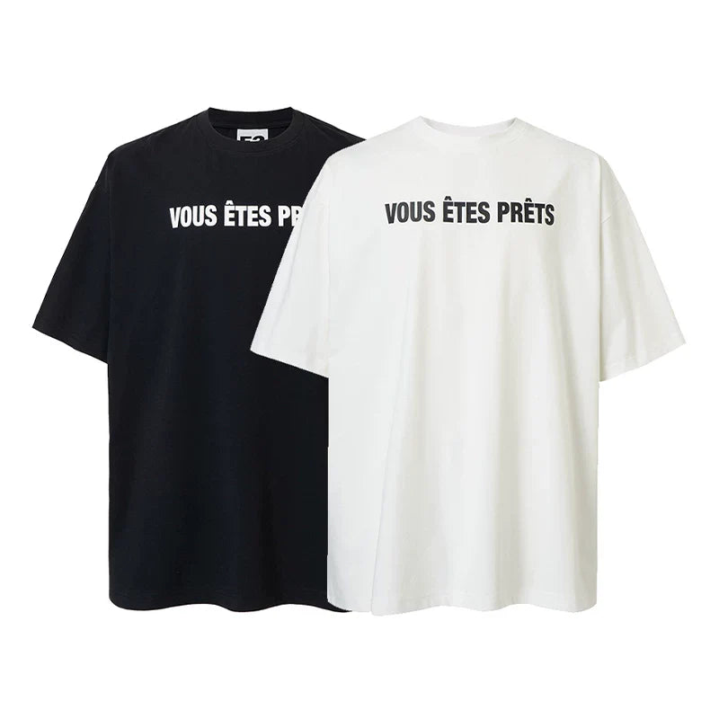 F2CE summer basic slogan letter print couple short sleeved sunscreen quick drying cleanfit simple T-shirt for men and women