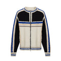 F2CE trendy patchwork contrasting couple sweater lazy cardigan warm and loose casual knit sweater zipper jacket