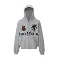 F2CE trendy loose hooded cardigan embroidered gray hoodie men's top autumn/winter casual hoodie zipper jacket