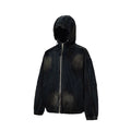 F2CE heavy-duty vintage washed denim jacket deconstruction splicing mud dyed hooded loose casual autumn and winter jacket cardigan